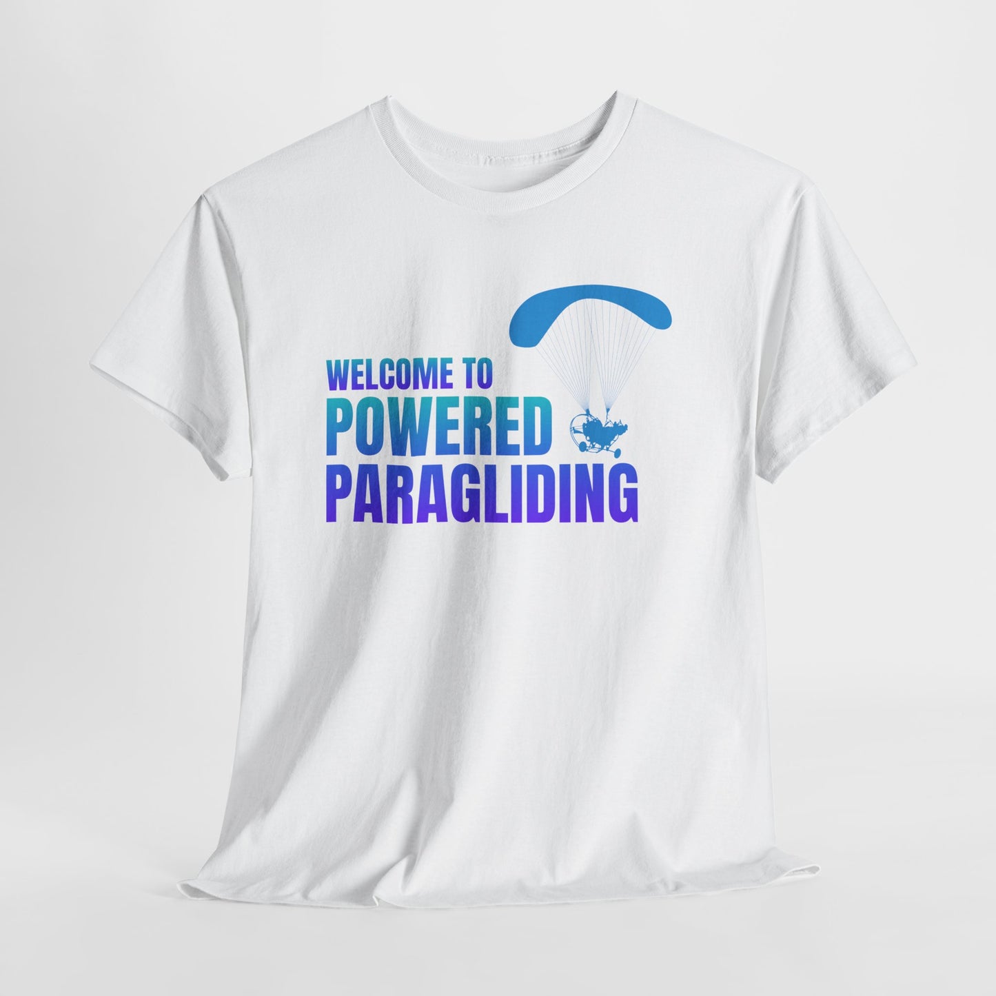 Welcome to Powered Paragliding Unisex Heavy Cotton Tee