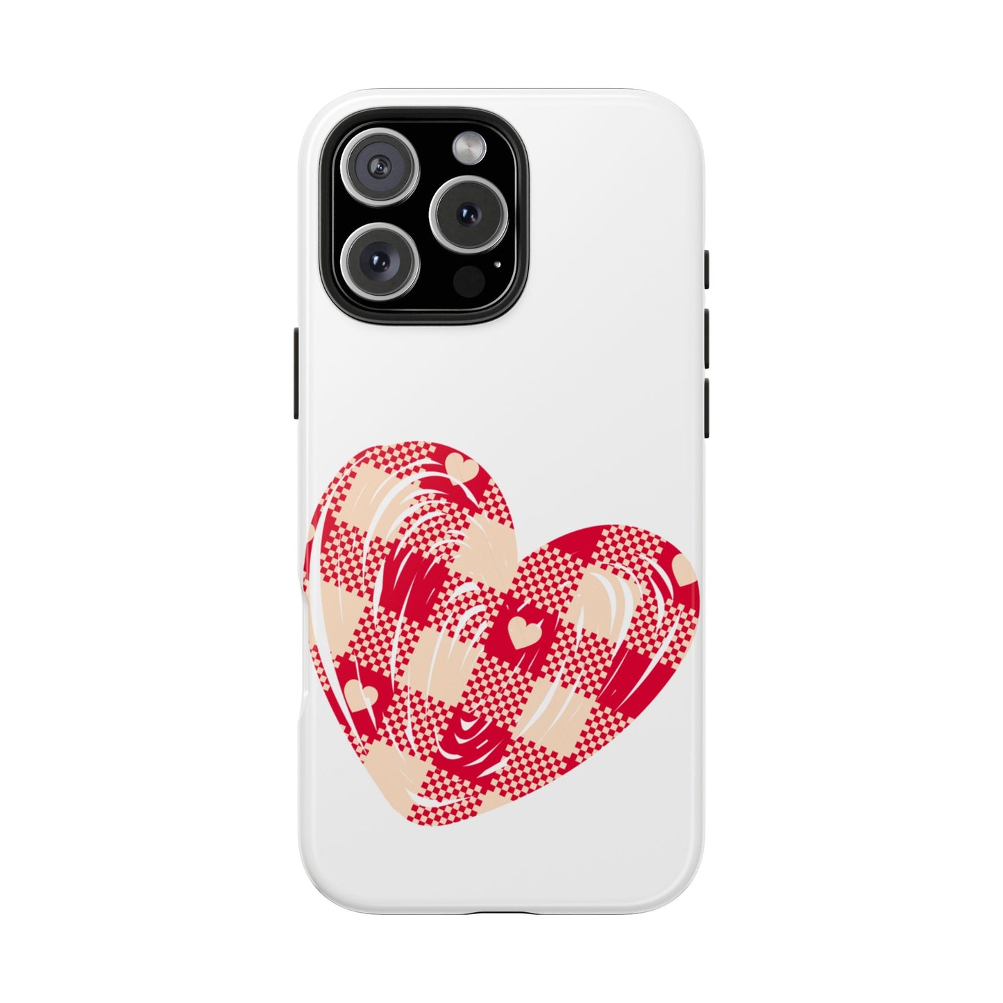 Checkered heart / Tough Phone Cases