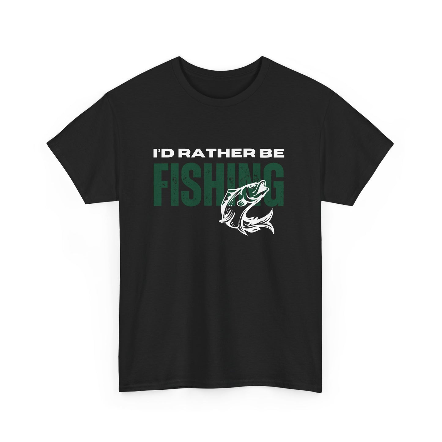 I'd Rather Be Fishing Unisex Heavy Cotton Tee