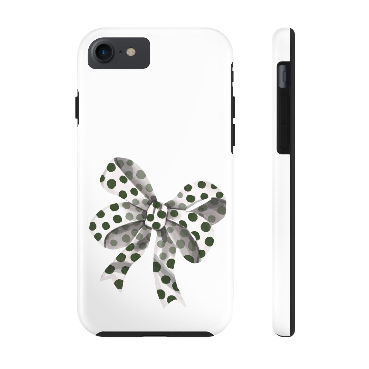 Polka dot bow / Tough Phone Cases