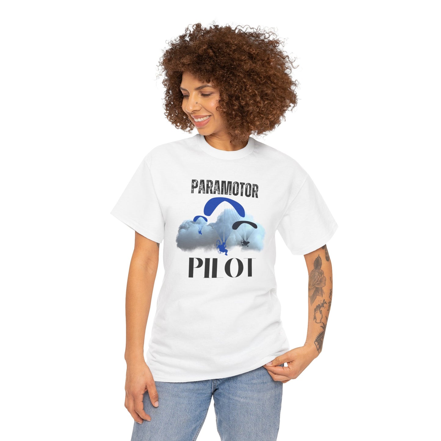 Paramotor Pilot Unisex Heavy Cotton Tee