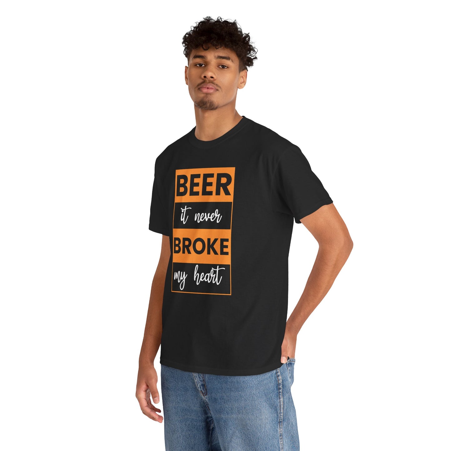 Beer never broke my heart Unisex Heavy Cotton Tee