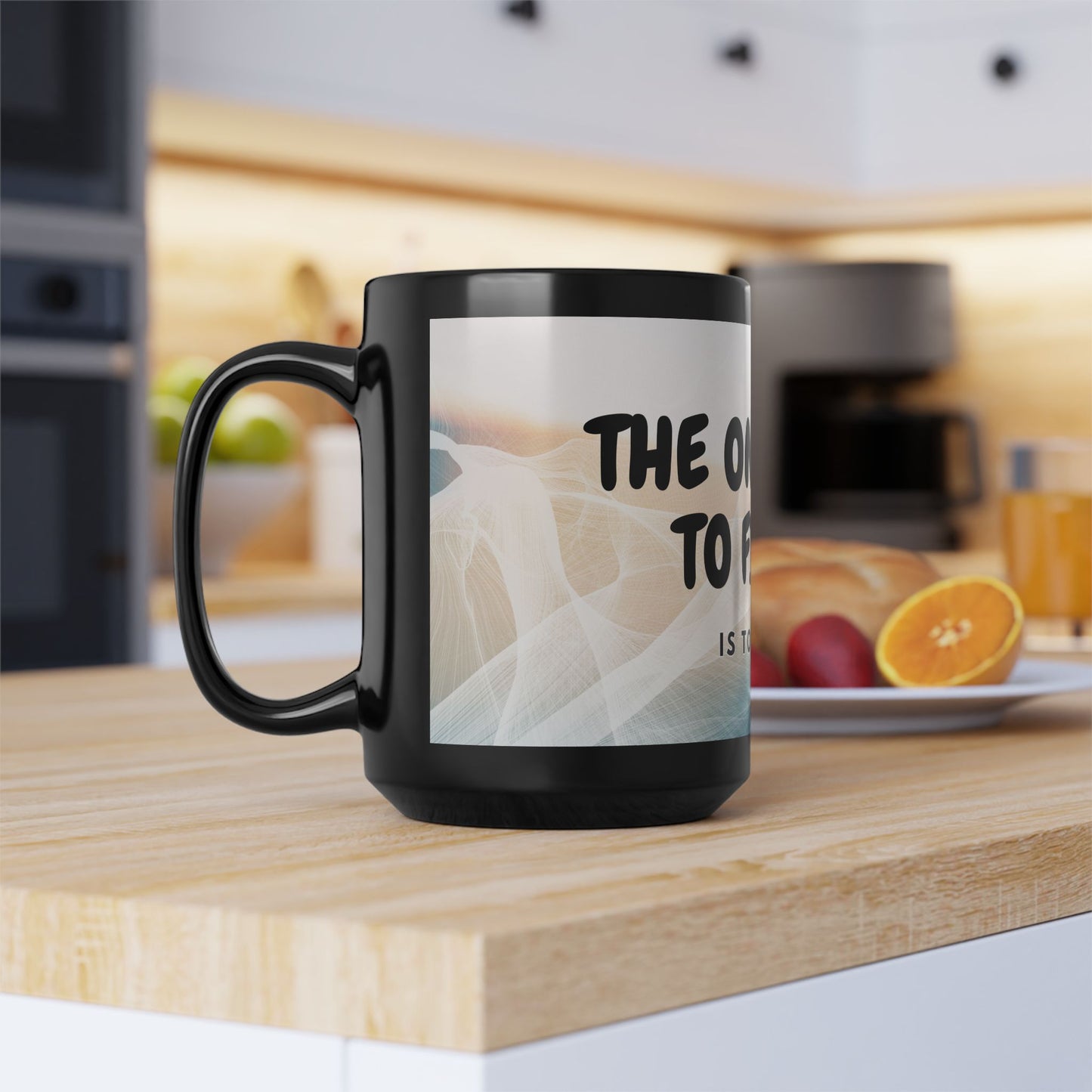 The only way to finish is to Start! / Black Mug, 15oz