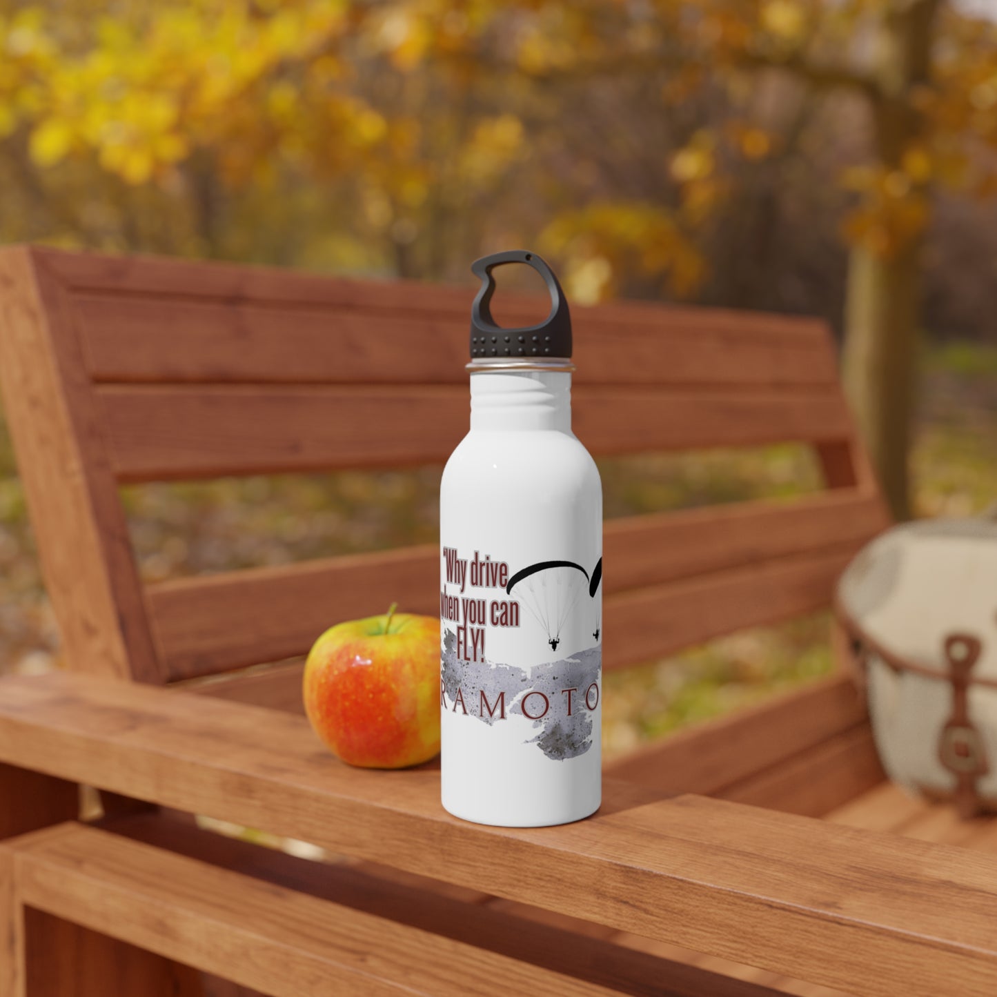 Why drive when you can Fly / Paramotor / Stainless Steel Water Bottle