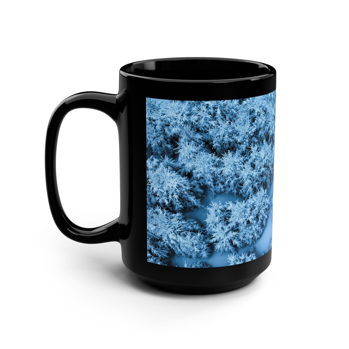 Winter Frost / Black Mug, 15oz