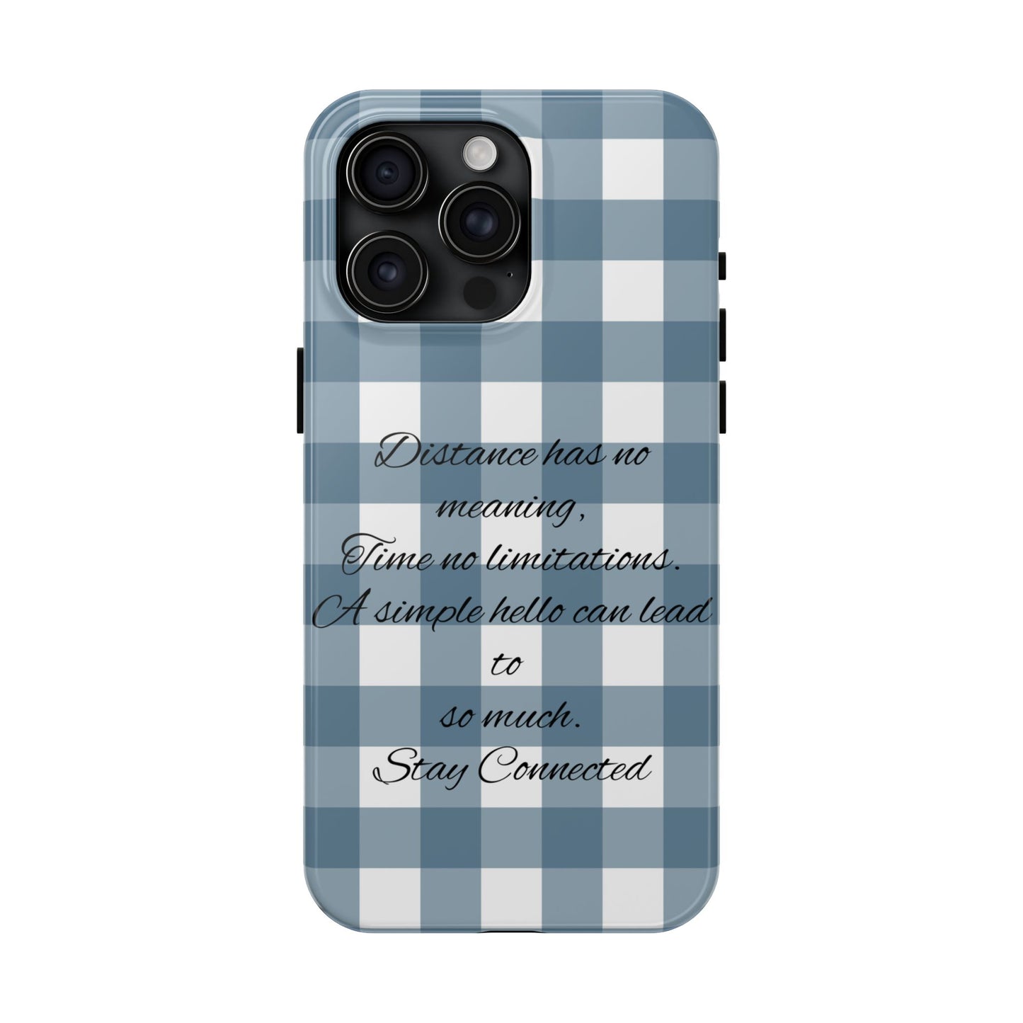 Blue checkered / Tough Phone Cases