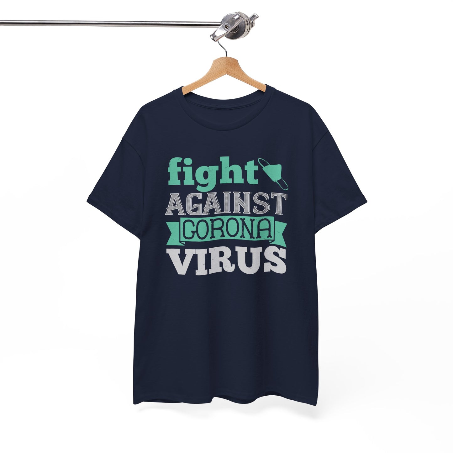 Fight Against Corona Virus Unisex Heavy Cotton Tee