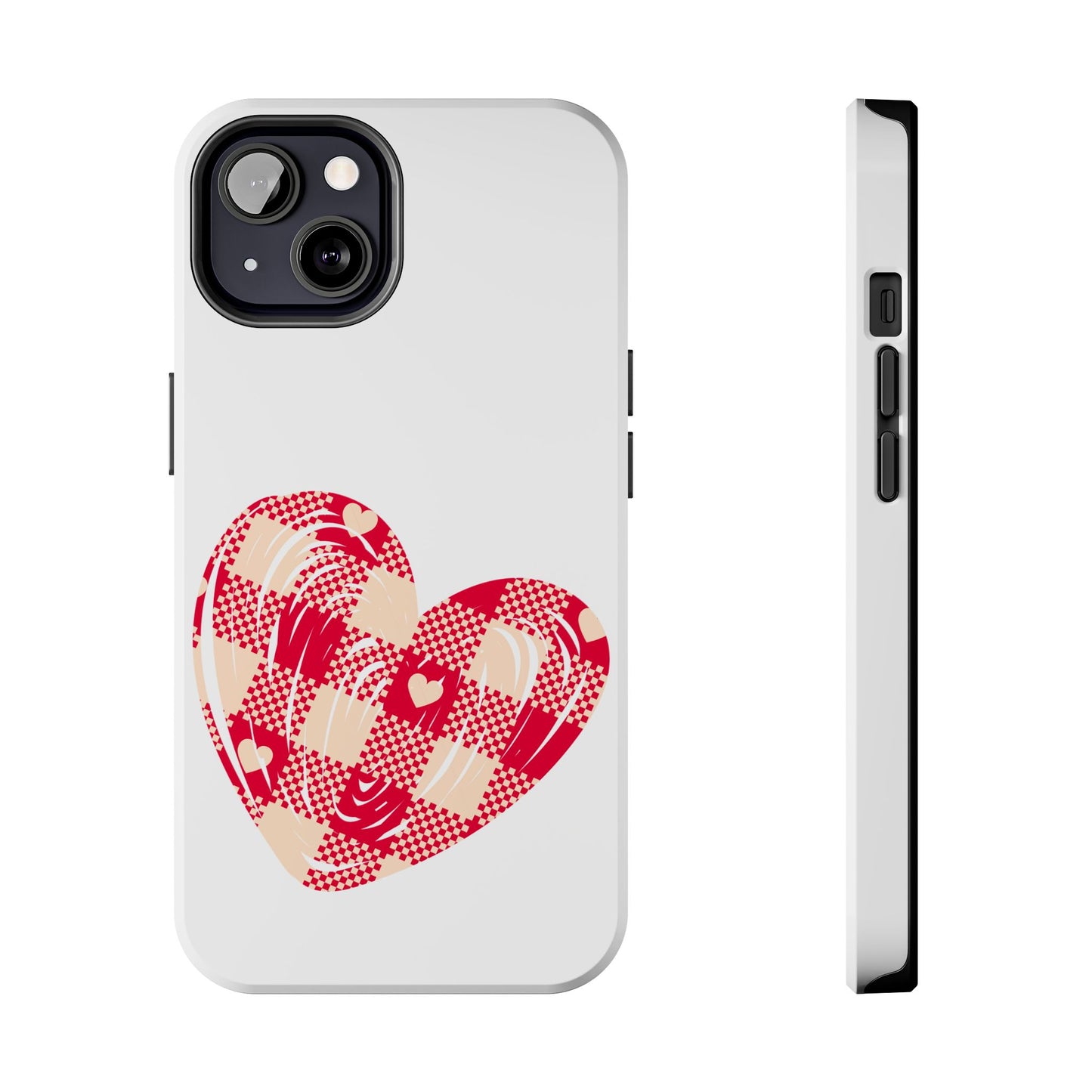 Checkered heart / Tough Phone Cases