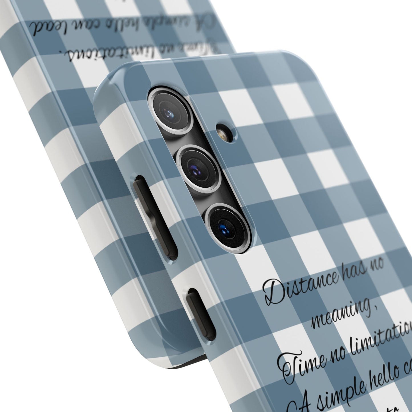 Blue checkered / Tough Phone Cases