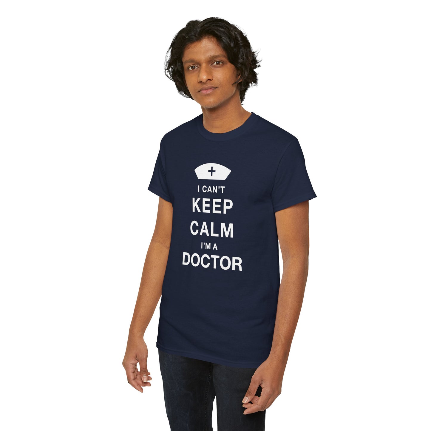 I can't keep calm I'm a doctor Unisex Heavy Cotton Tee