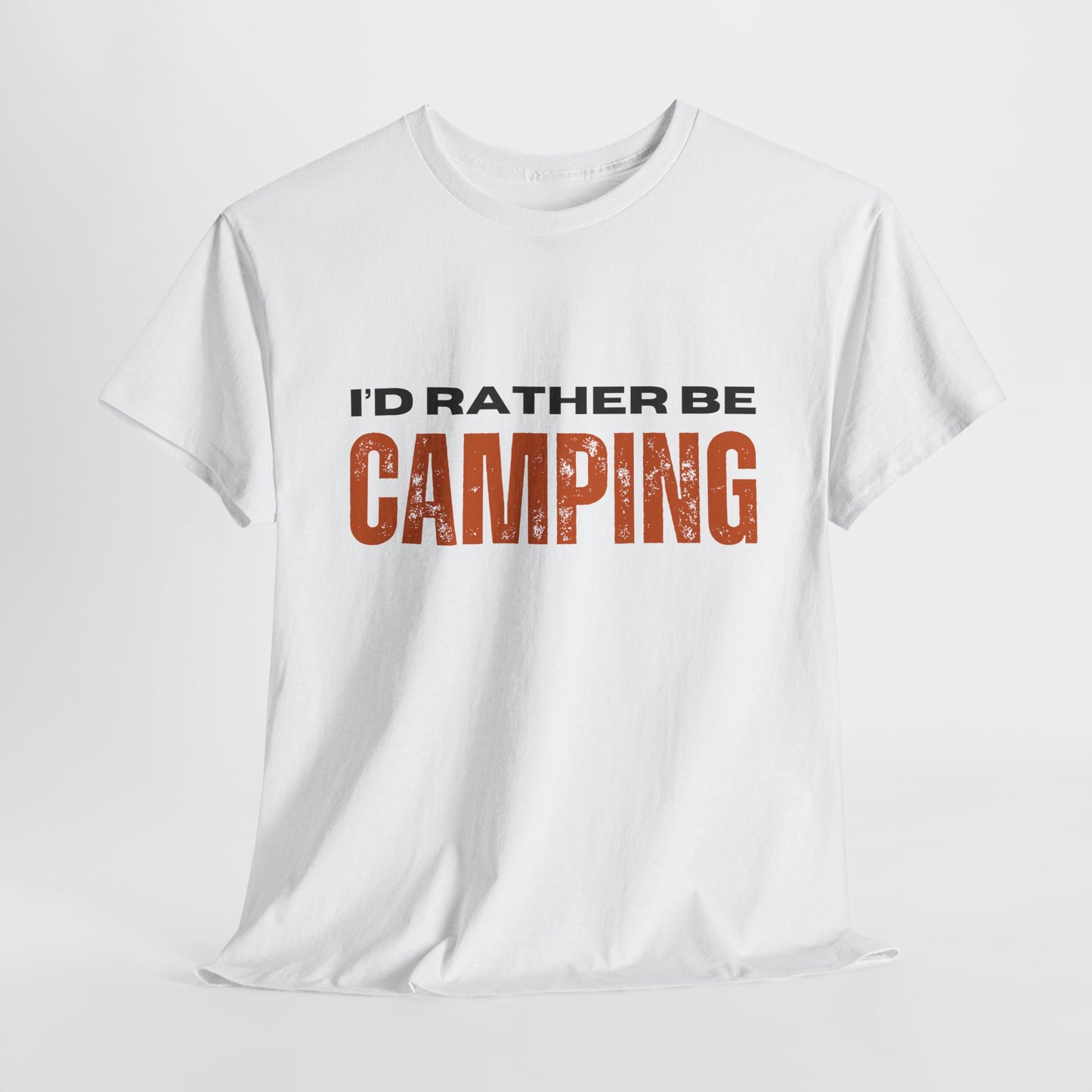 I'd Rather Be Camping Unisex Heavy Cotton Tee