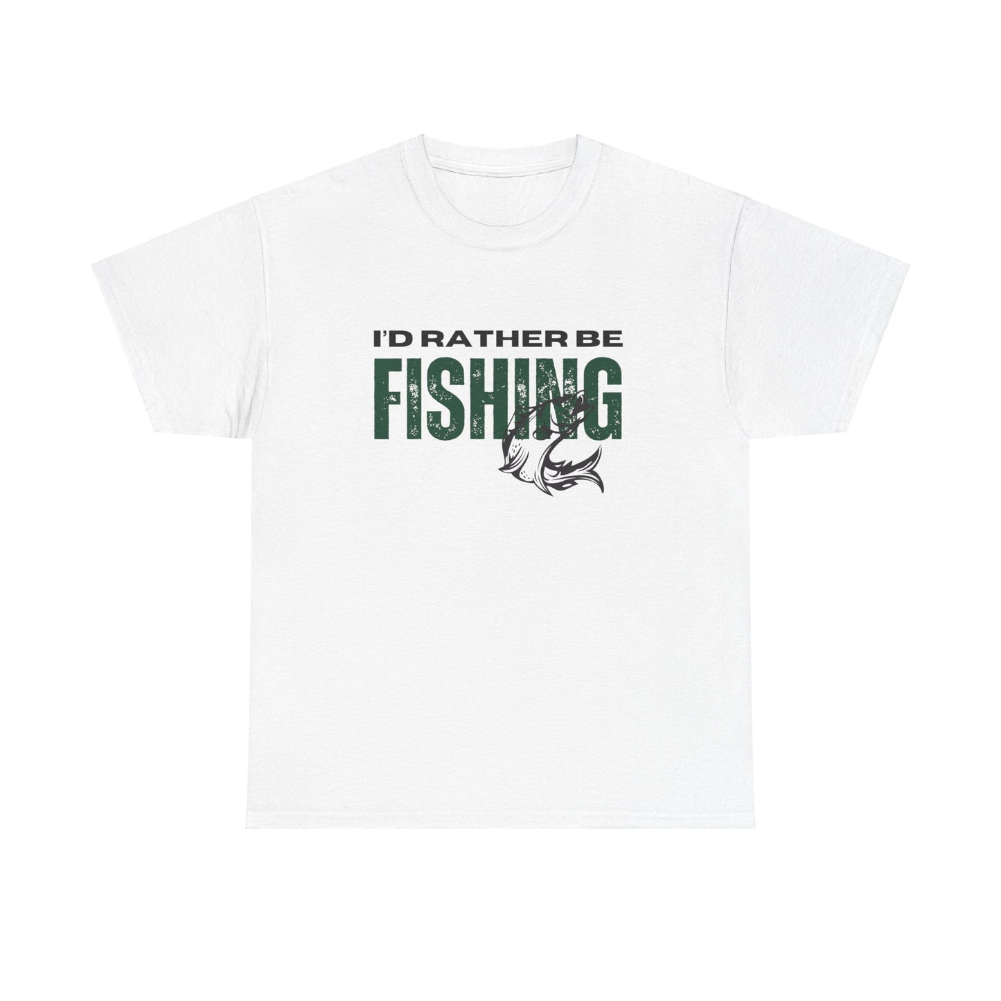 I'd Rather Be Fishing Unisex Heavy Cotton Tee