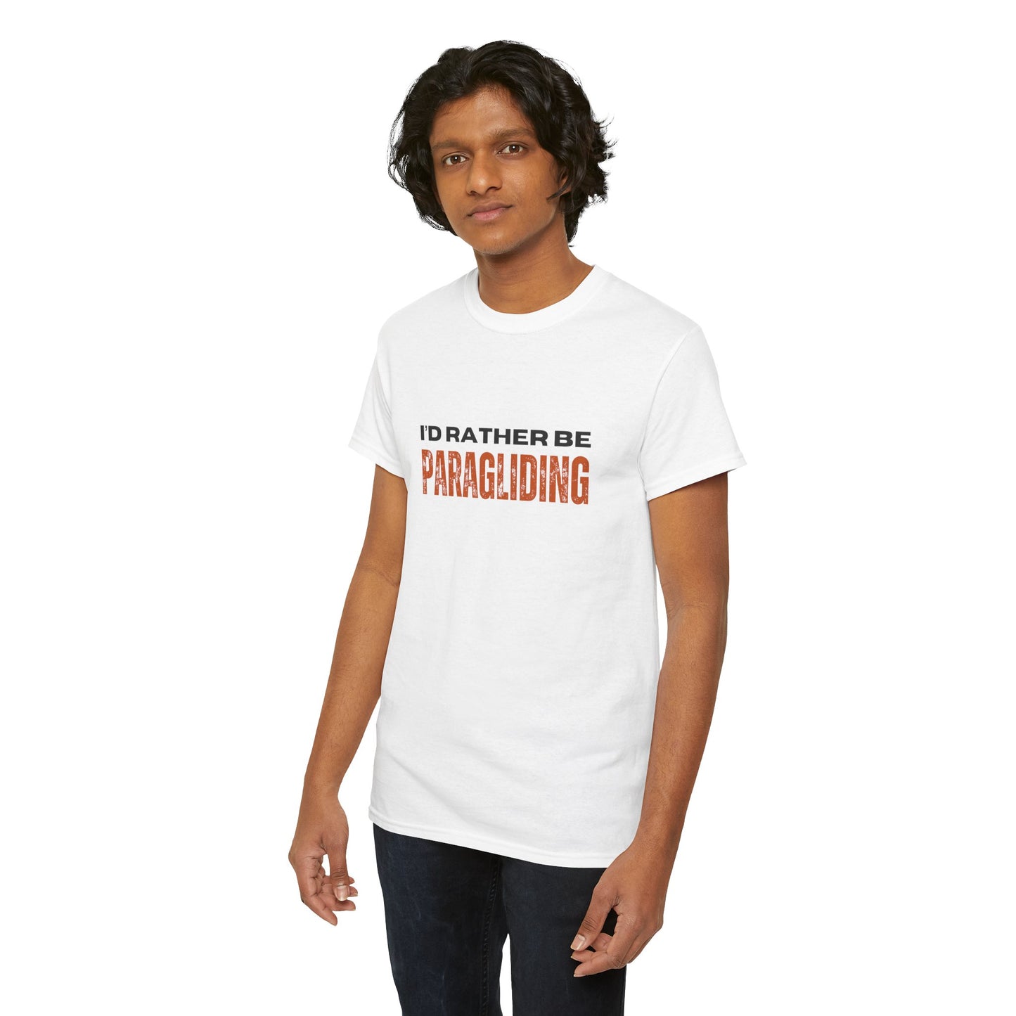 I'd Rather Be Paragliding Unisex Heavy Cotton Tee