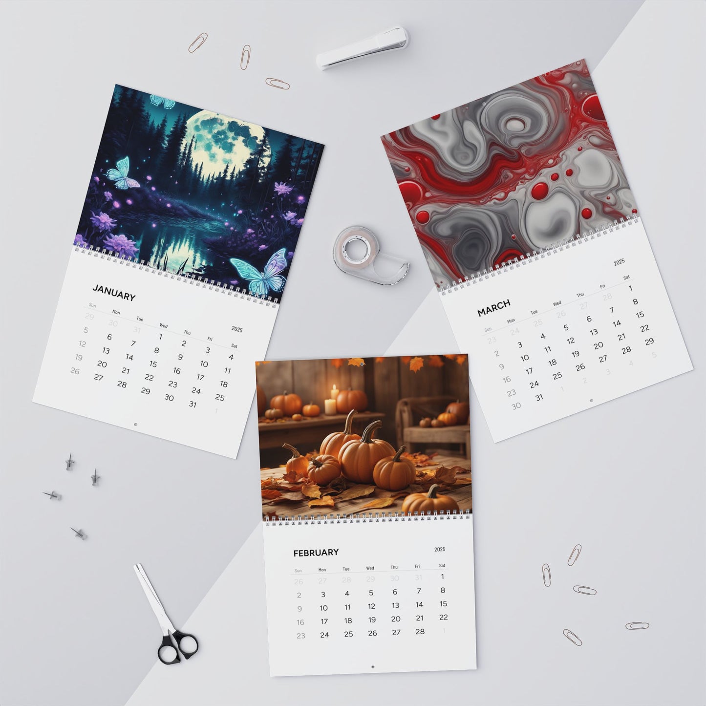 AI Creations  2 Calendar 2025 / Wall Calendars (2025)