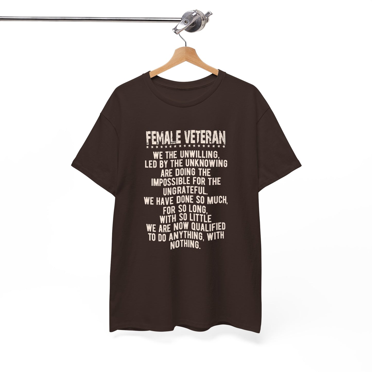 Female Veteran Unisex Heavy Cotton Tee