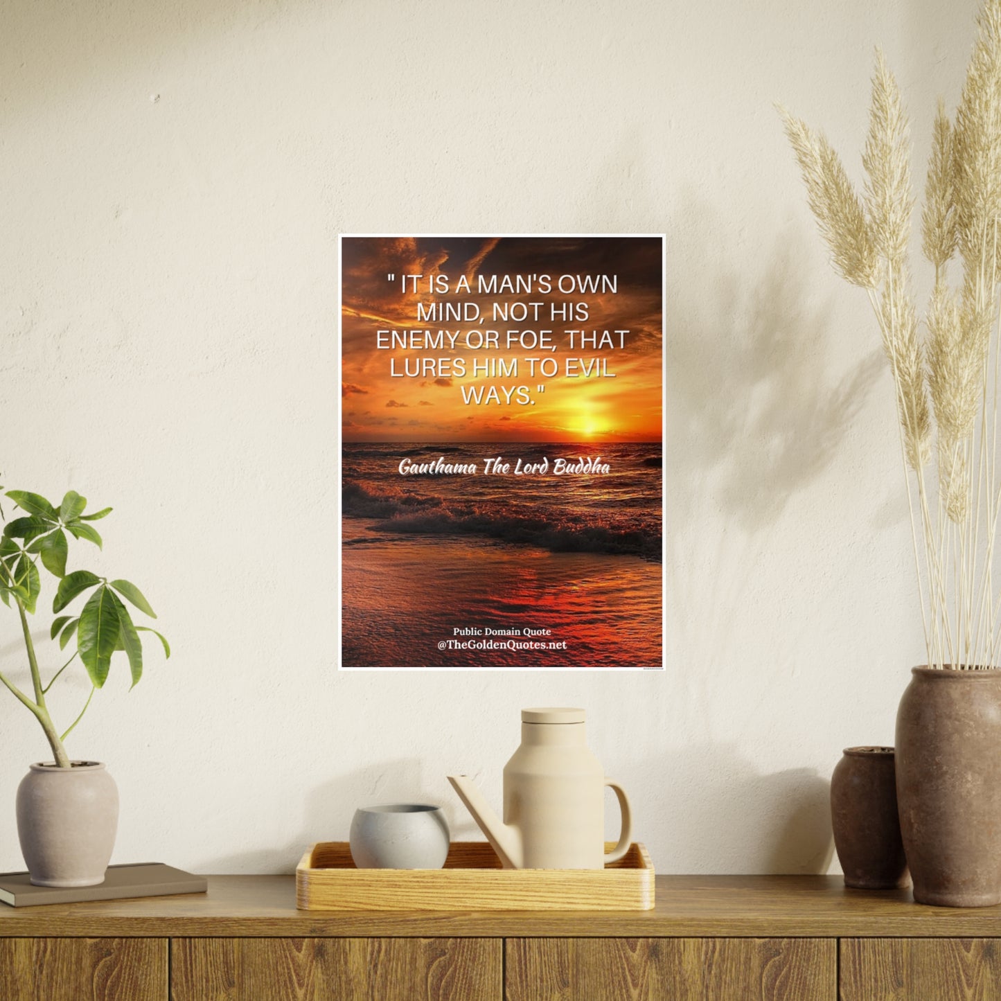 It's a mans own mind quote / Photo Art Paper Posters