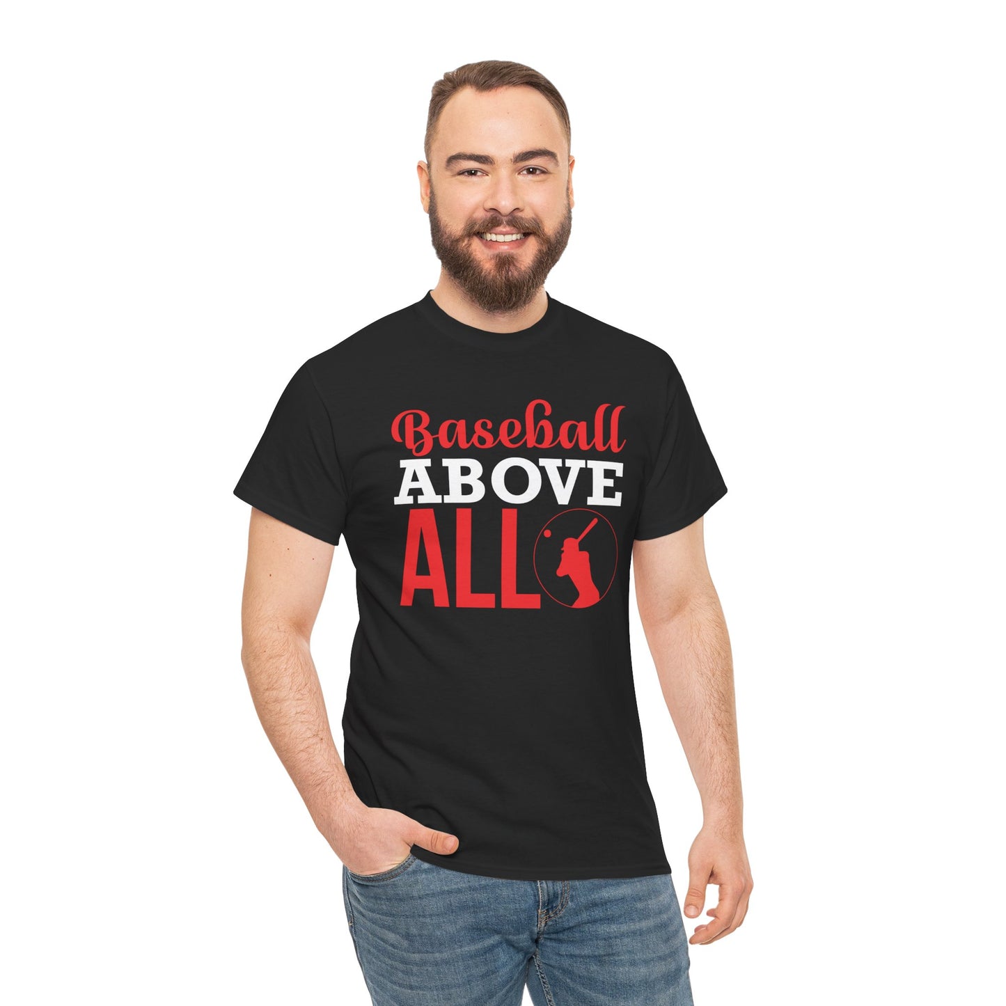 Baseball above All Unisex Heavy Cotton Tee