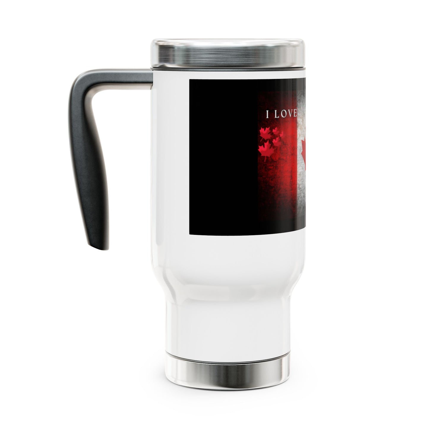 Canada/ Stainless Steel Travel Mug with Handle, 14oz