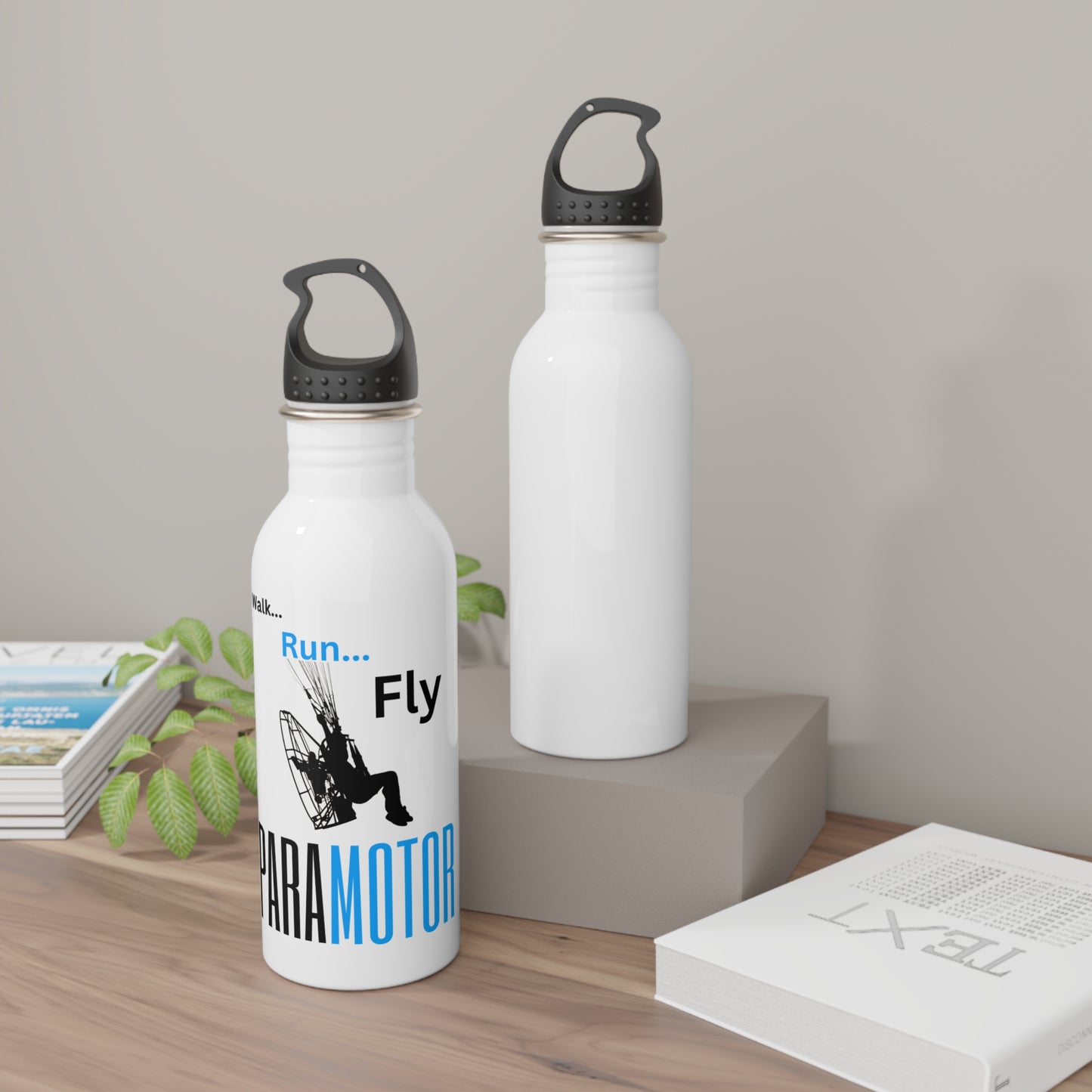 Walk Run Fly / Paramotor / Stainless Steel Water Bottle