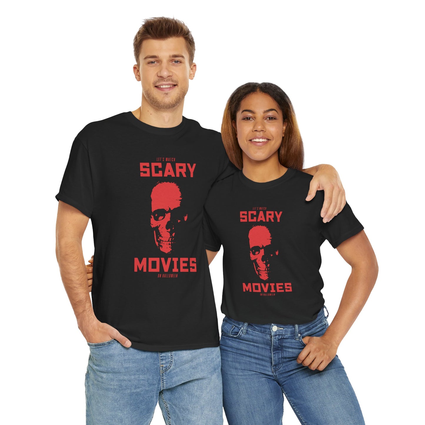 Scary movies / Halloween Unisex Heavy Cotton Tee