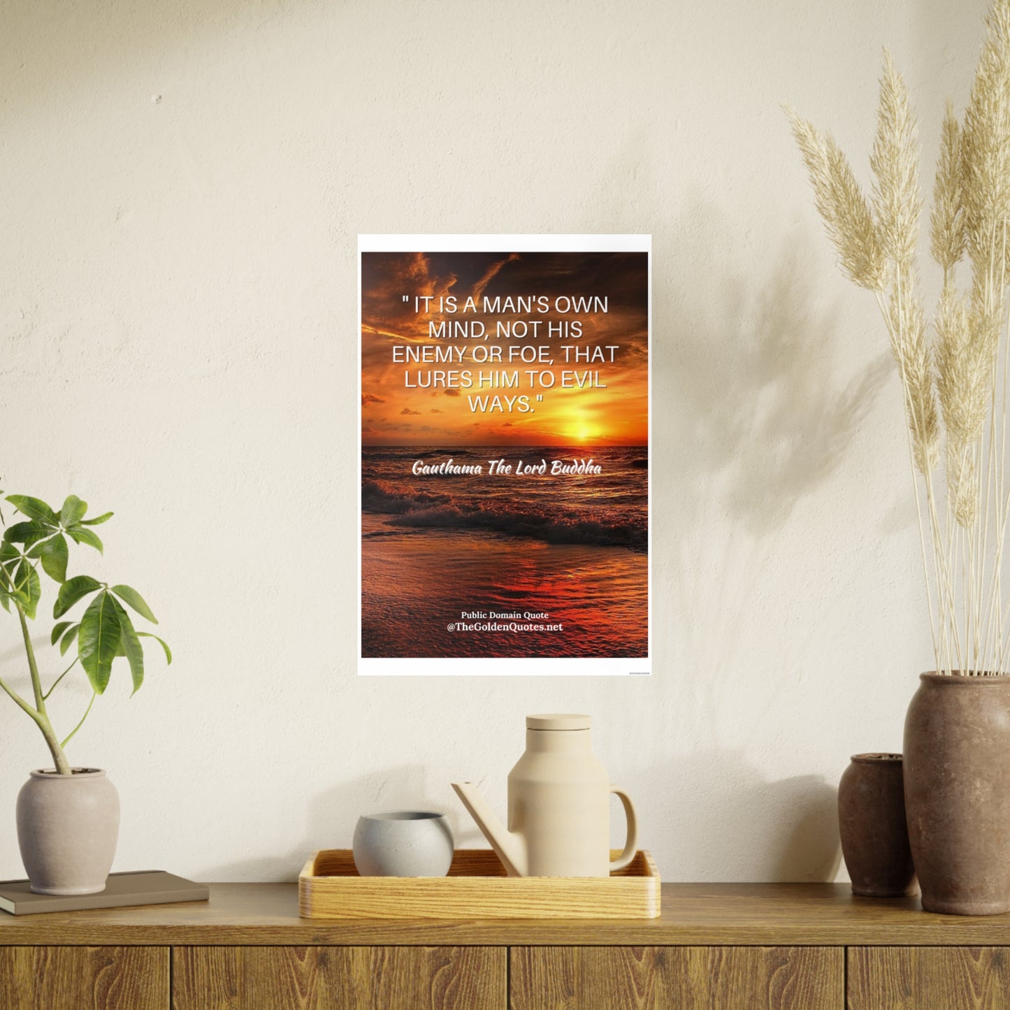 It's a mans own mind quote / Photo Art Paper Posters