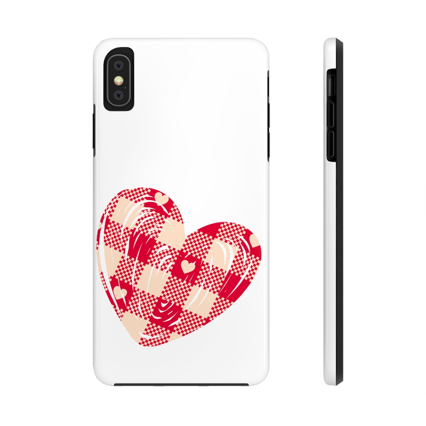 Checkered heart / Tough Phone Cases