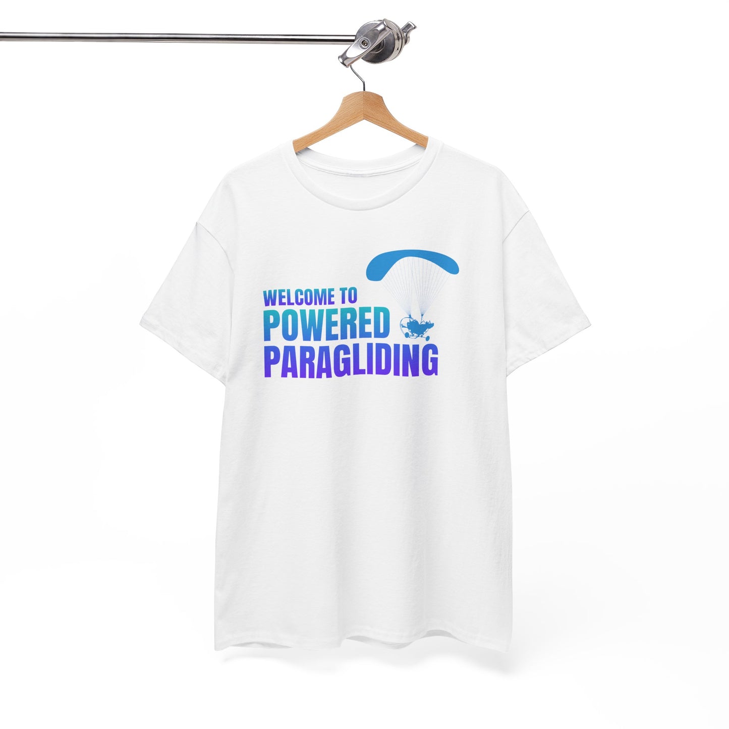 Welcome to Powered Paragliding Unisex Heavy Cotton Tee