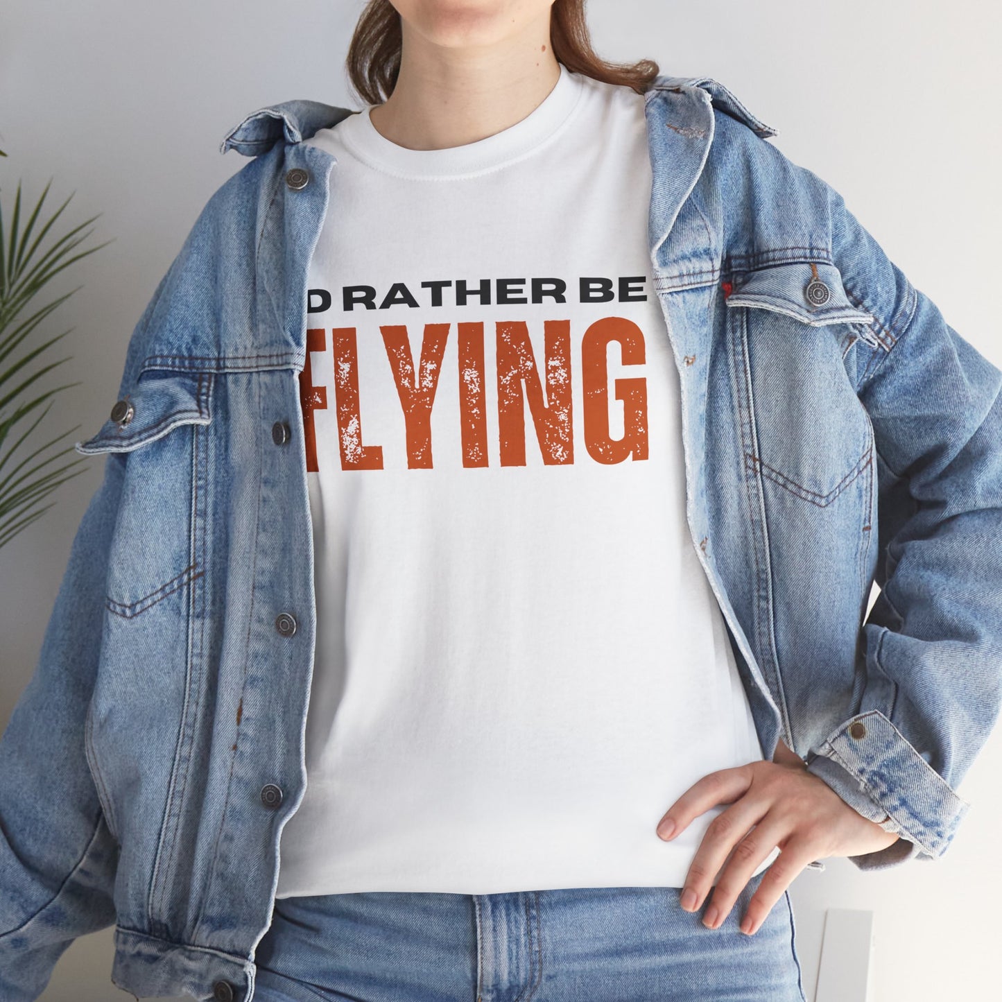 I'd Rather Be Flying Unisex Heavy Cotton Tee