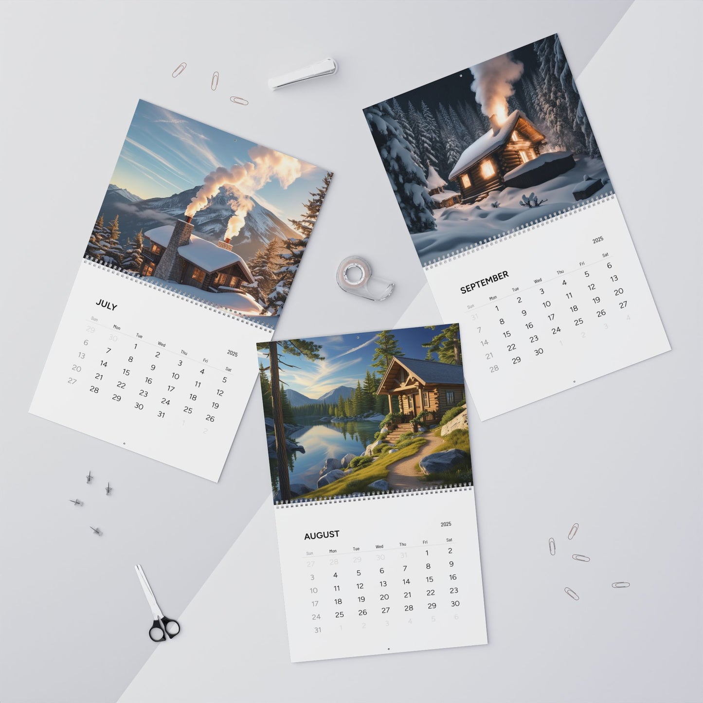 Cozy Cabin / Wall Calendars (2025)