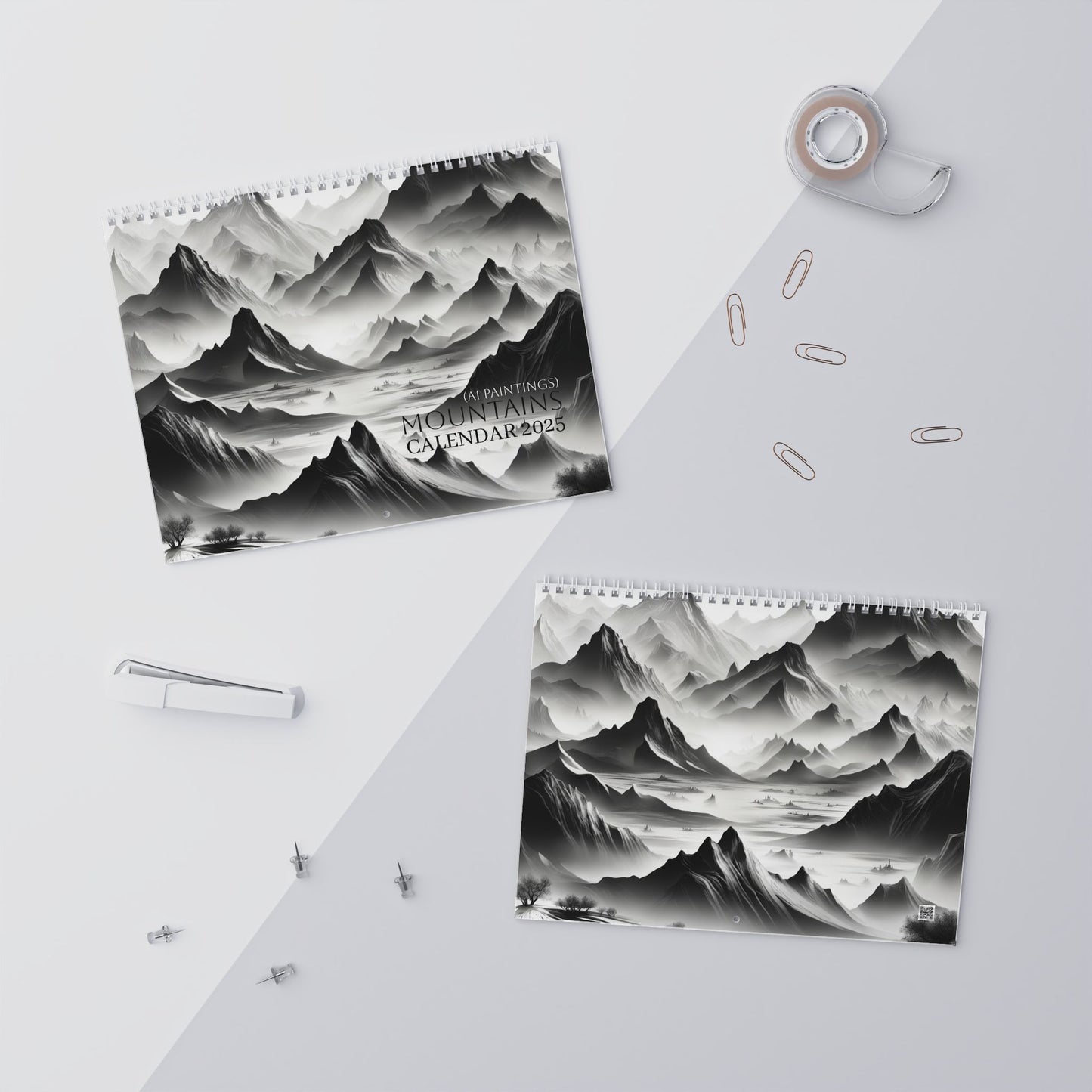 (AI PAINTINGS) Mountains Calendar 2025 / Wall Calendars (2025)