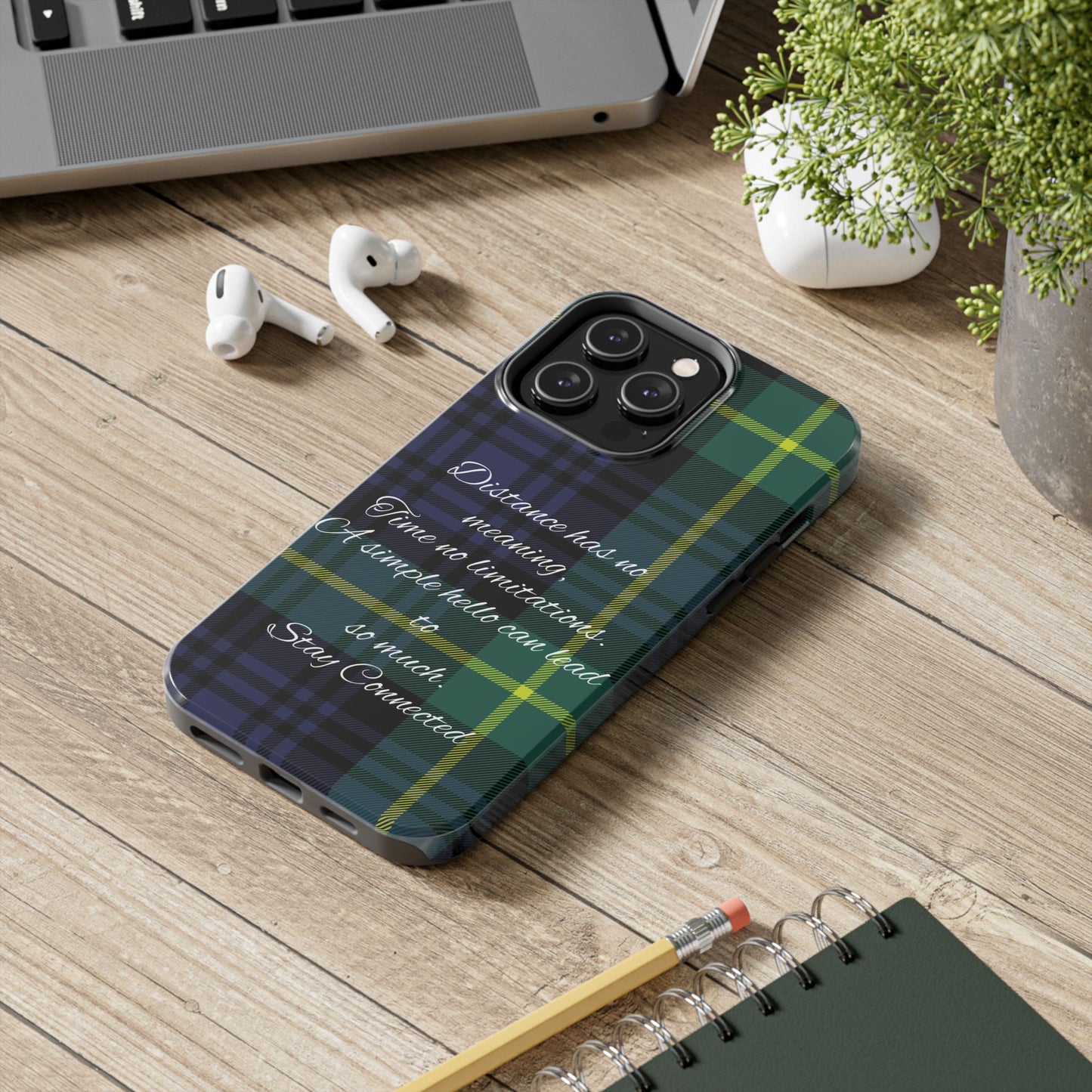 Green plaid version / Tough Phone Cases