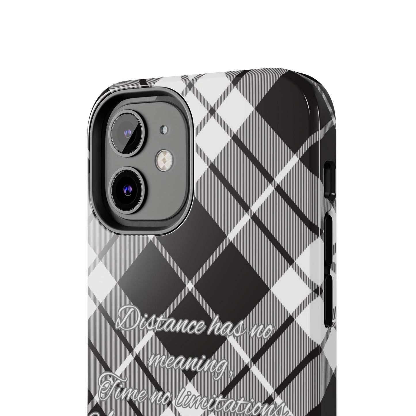 Black checkered plaid / Tough Phone Cases