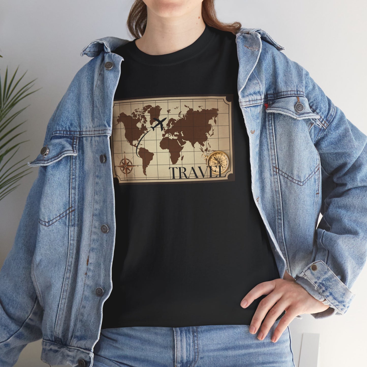 Travel Unisex Heavy Cotton Tee (Made with AI)