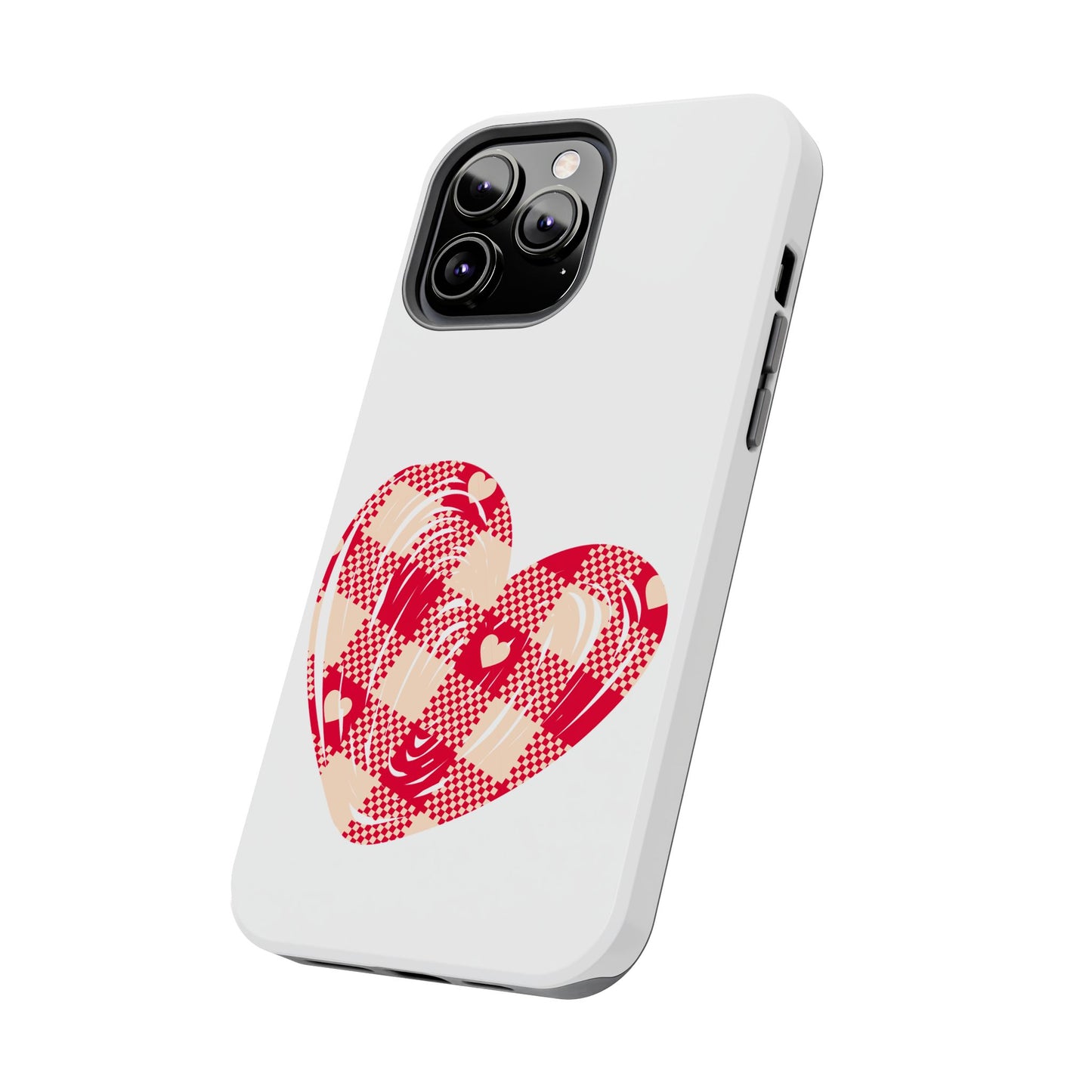 Checkered heart / Tough Phone Cases