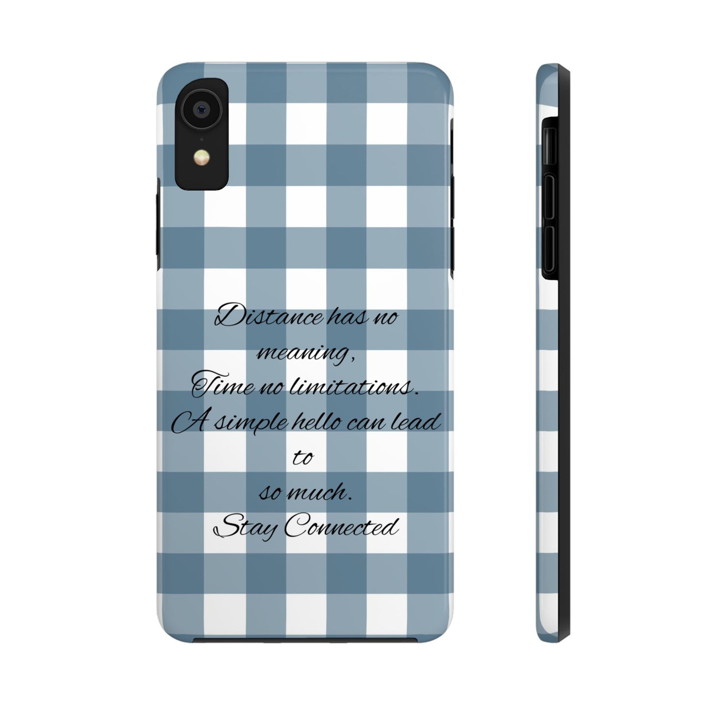 Blue checkered / Tough Phone Cases