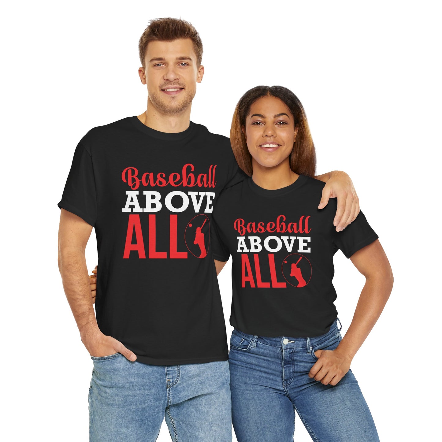 Baseball above All Unisex Heavy Cotton Tee