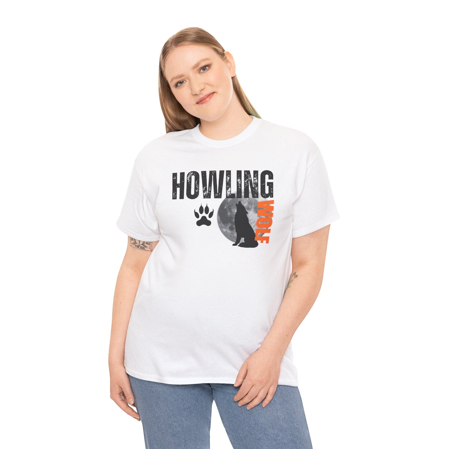 Howling Wolf Unisex Heavy Cotton Tee