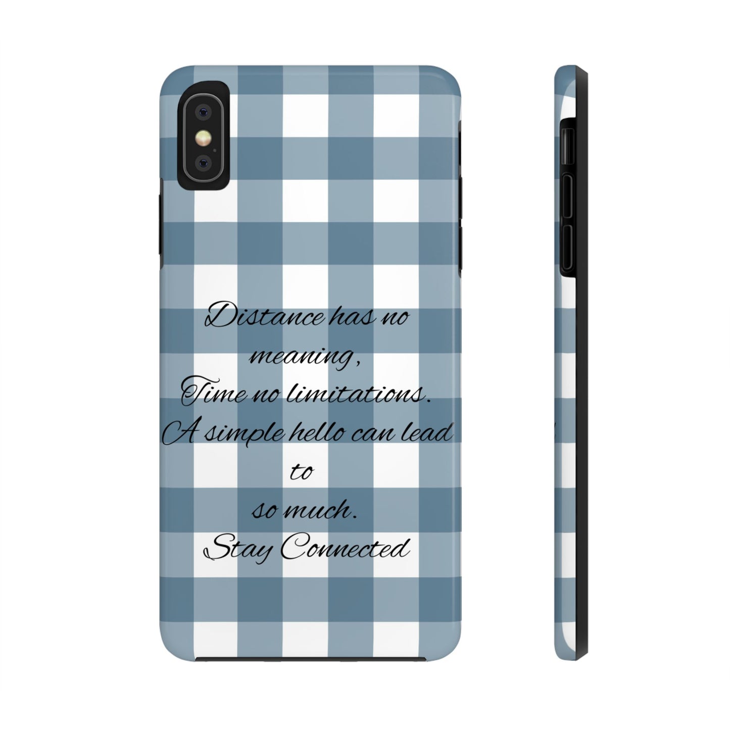 Blue checkered / Tough Phone Cases