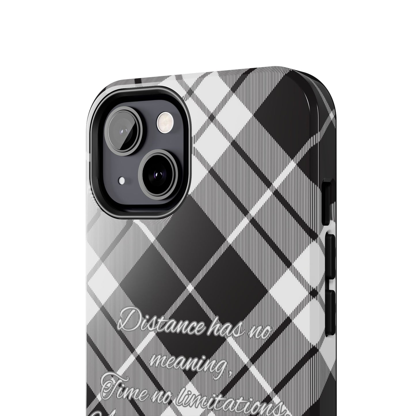 Black checkered plaid / Tough Phone Cases