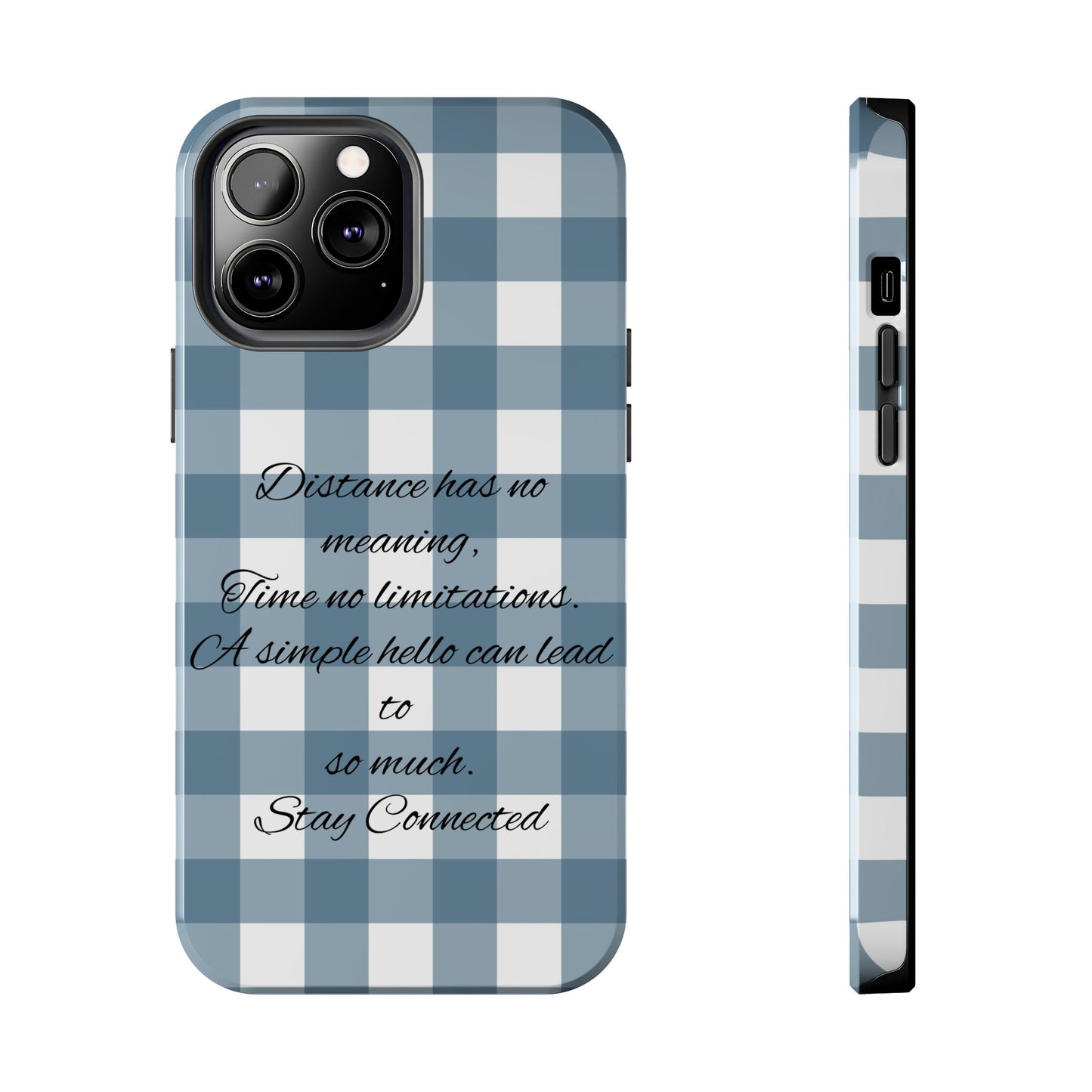 Blue checkered / Tough Phone Cases