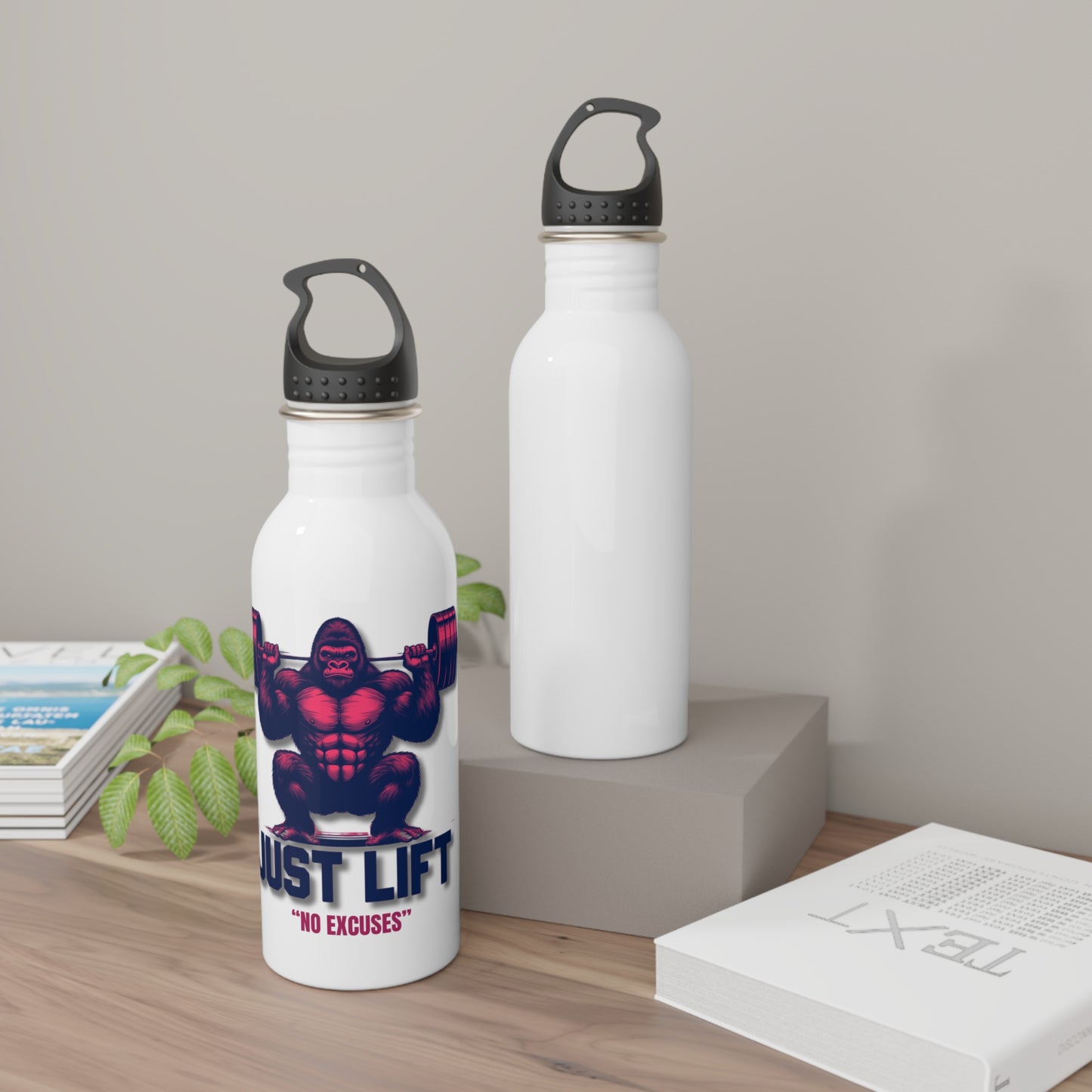 Just Lift No Excuses (AI) / Stainless Steel Water Bottle