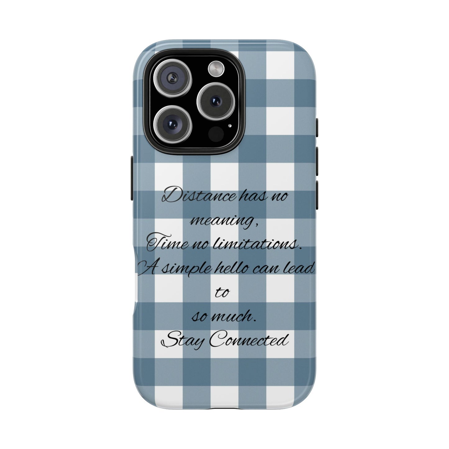 Blue checkered / Tough Phone Cases