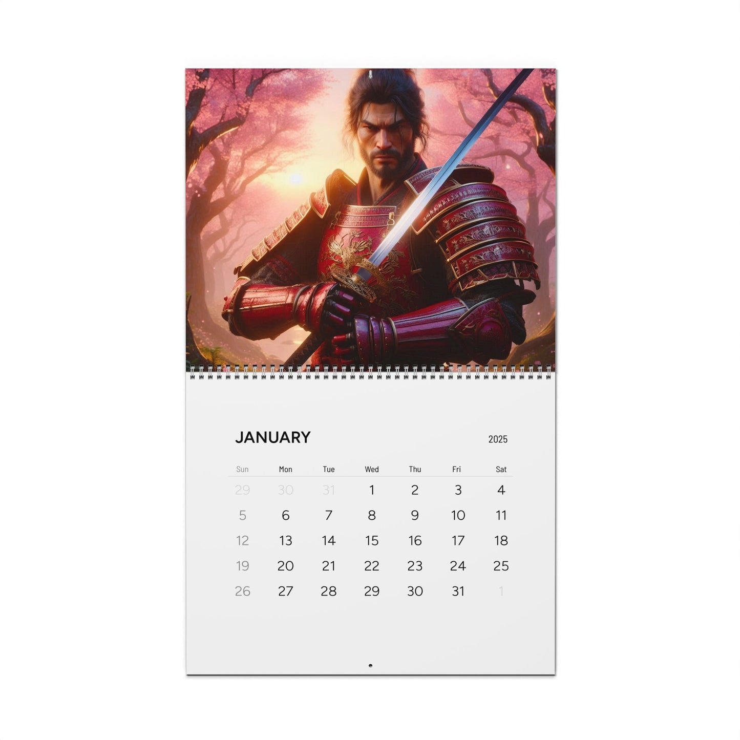 Samurai Calendar (AI creations) / Wall Calendars (2025)