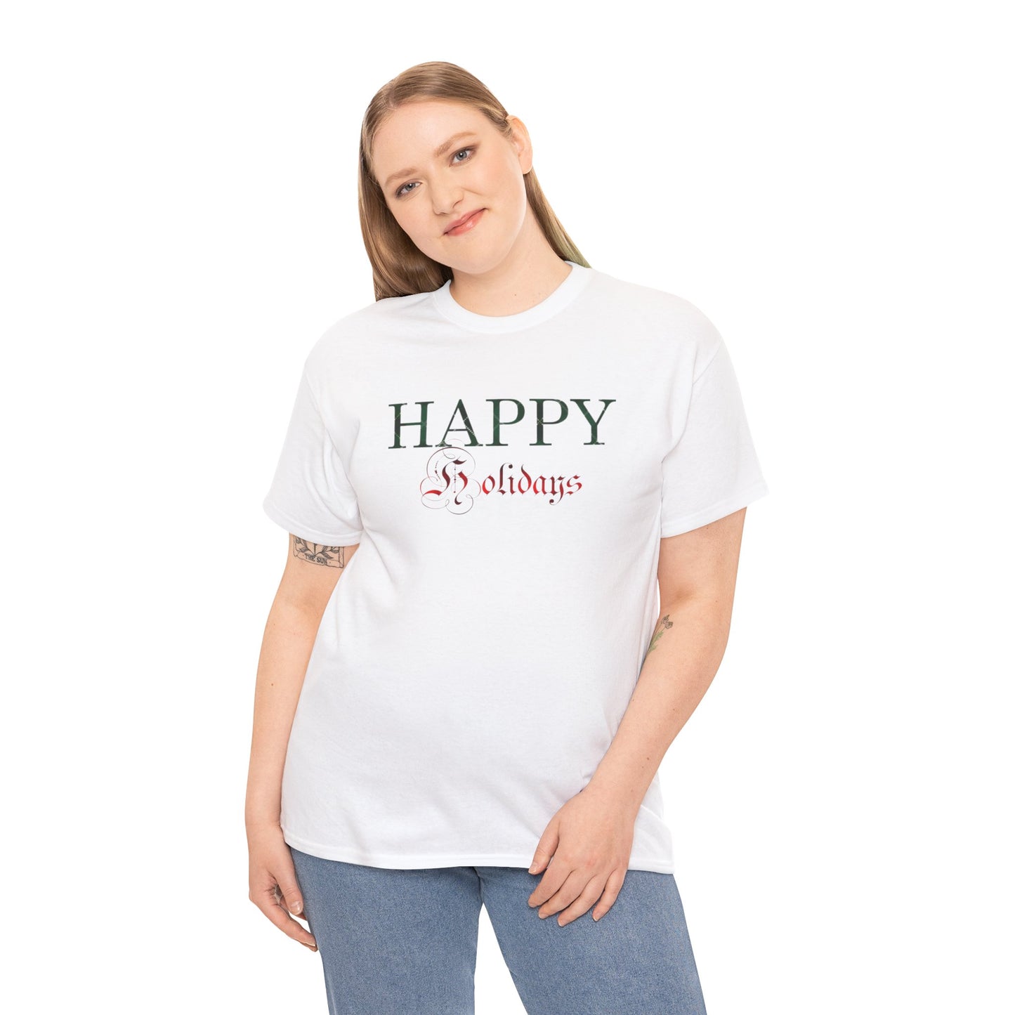 Happy Holidays Unisex Heavy Cotton Tee