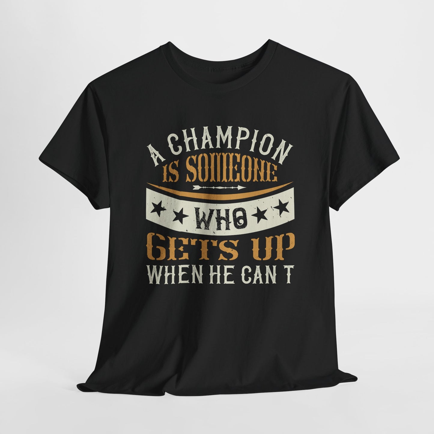 A champion is someone who gets up when he can't Unisex Heavy Cotton Tee