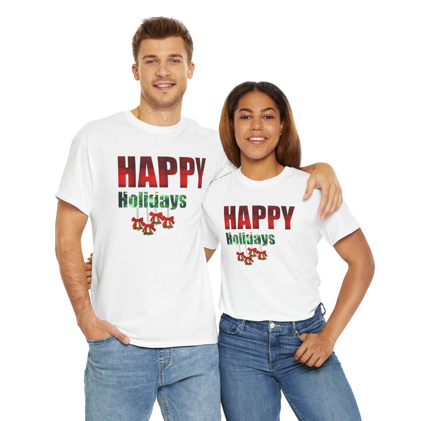 Happy Holidays Unisex Heavy Cotton Tee