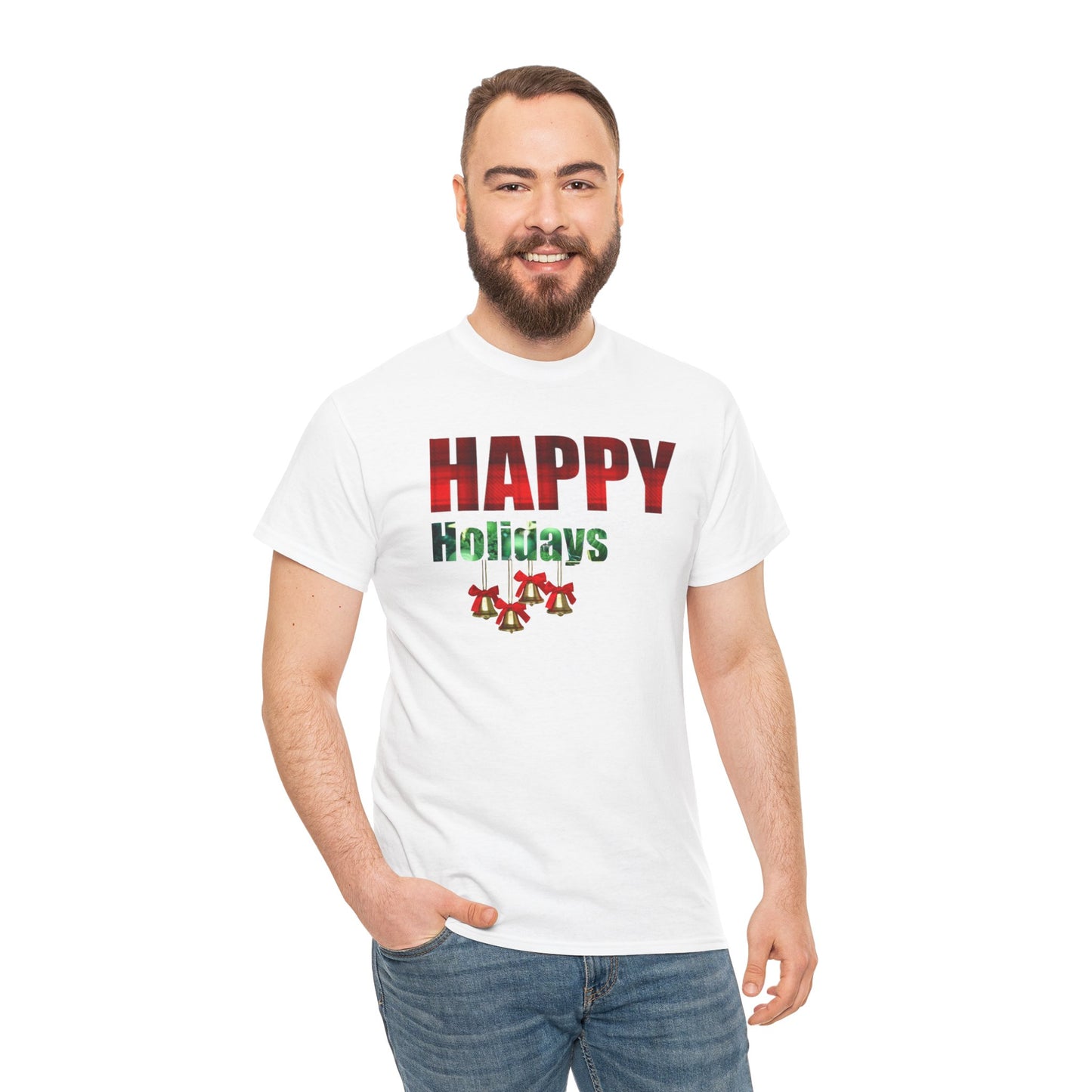 Happy Holidays Unisex Heavy Cotton Tee