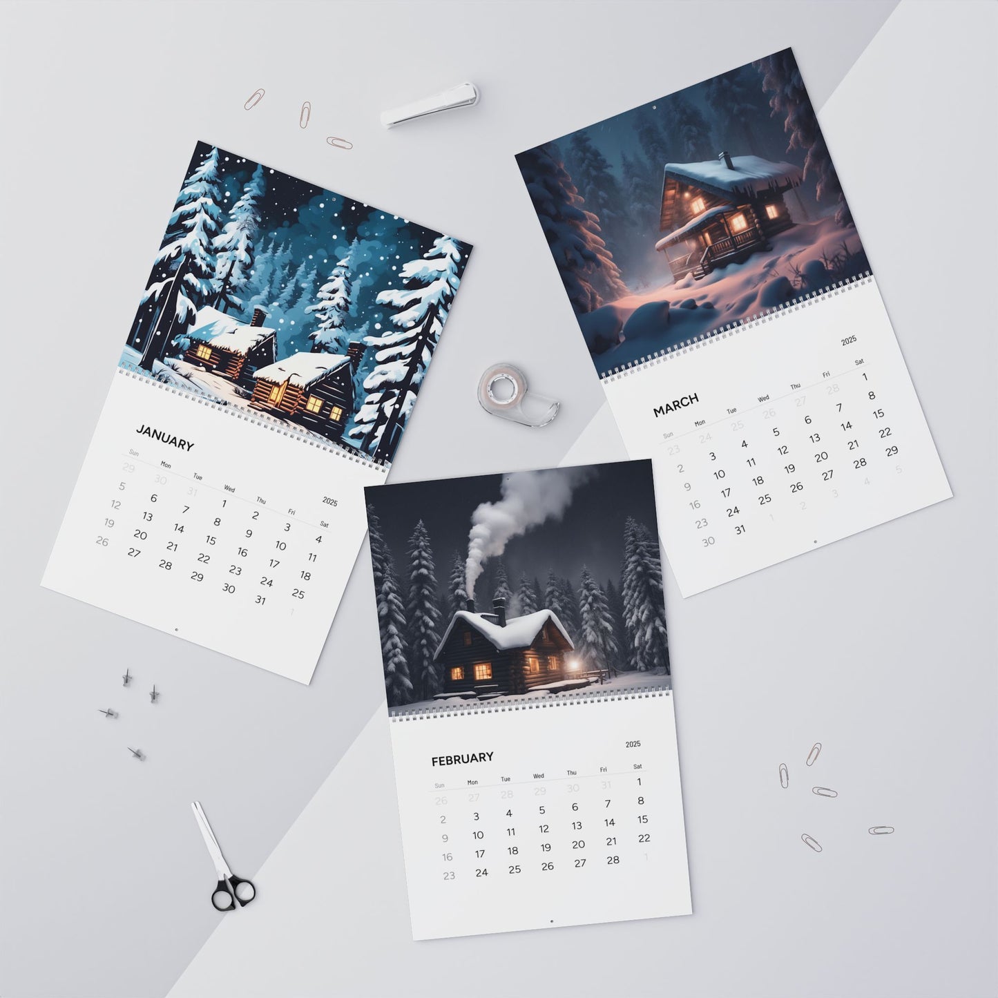 Cozy Cabin / Wall Calendars (2025)