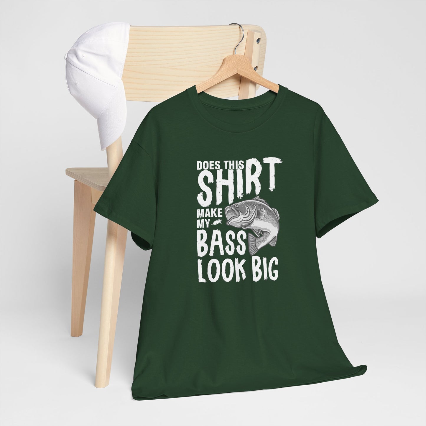 Does this shirt make my bass look big Unisex Heavy Cotton Tee