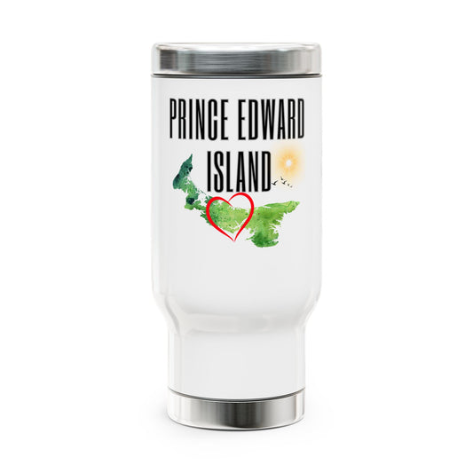 Prince Edward Island / Stainless Steel Travel Mug with Handle, 14oz